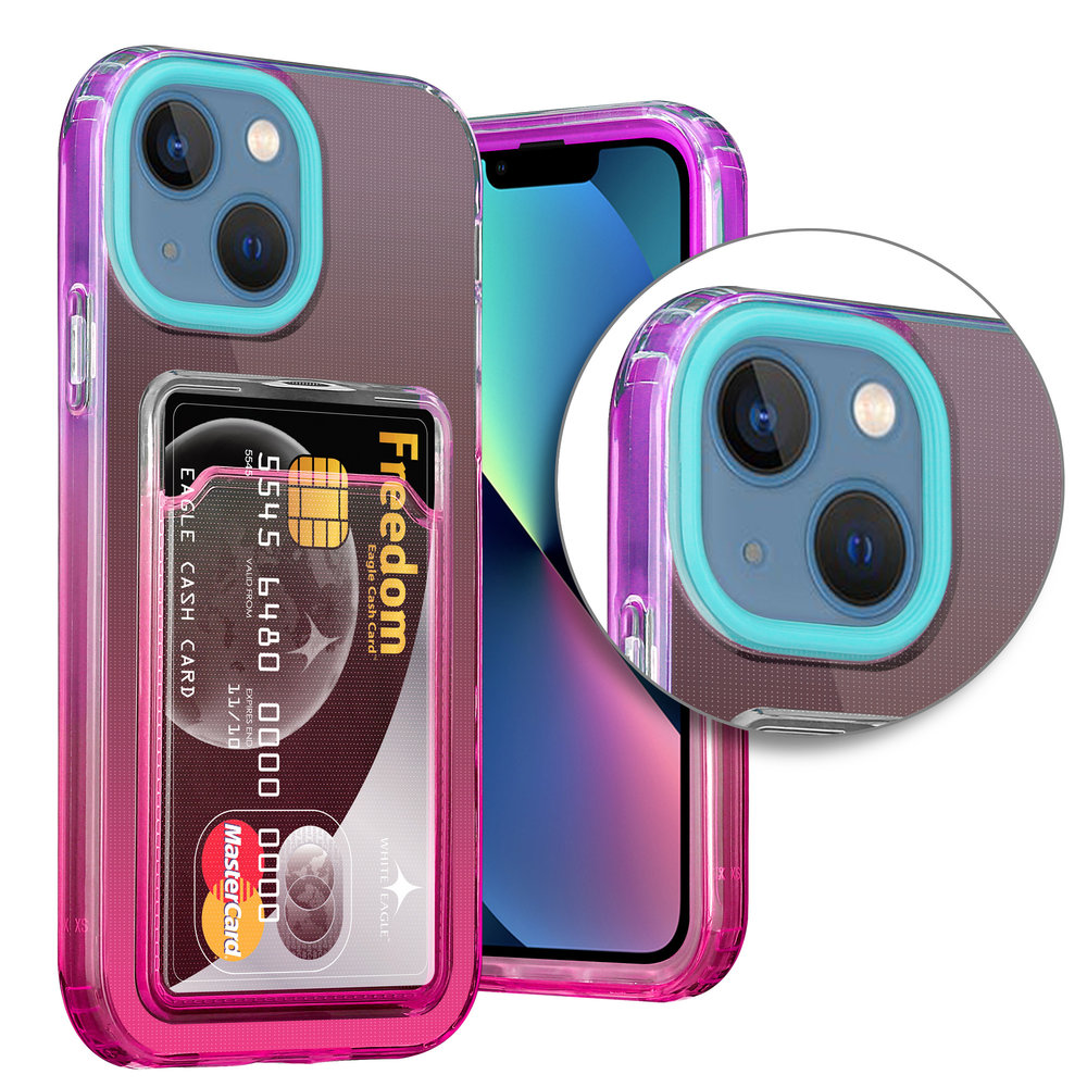 ShieldCase® ShieldCase iPhone 13 Mini Hülle bunter Kartenhalter (Türkis/Pink) ShieldCase® ShieldCase iPhone 13 Mini Hülle bunter Kartenhalter (Türkis/Pink)