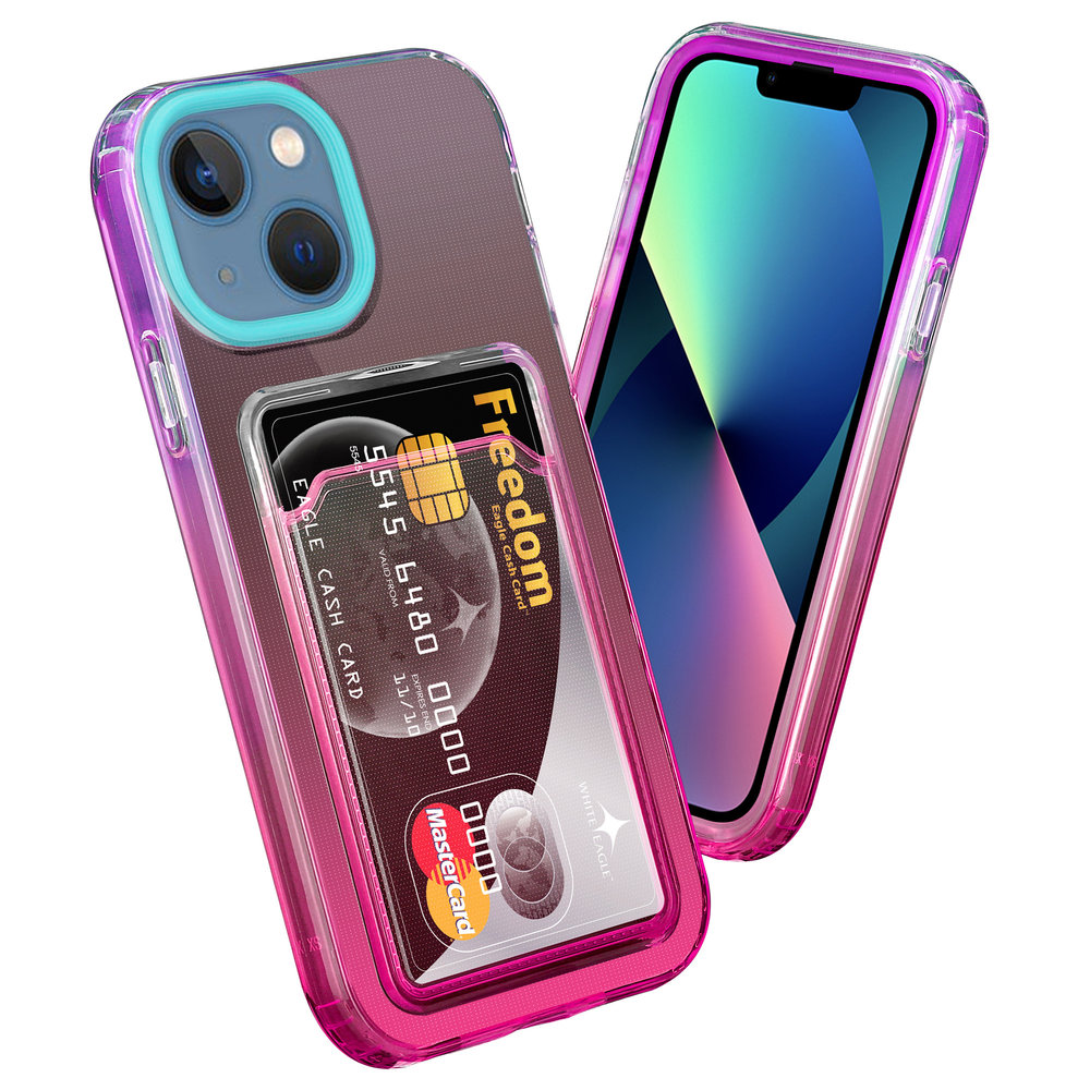 ShieldCase® ShieldCase iPhone 13 Mini Hülle bunter Kartenhalter (Türkis/Pink) ShieldCase® ShieldCase iPhone 13 Mini Hülle bunter Kartenhalter (Türkis/Pink)