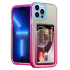 ShieldCase® ShieldCase iPhone 13 Pro Max Hülle bunter Kartenhalter (Türkis/Pink)