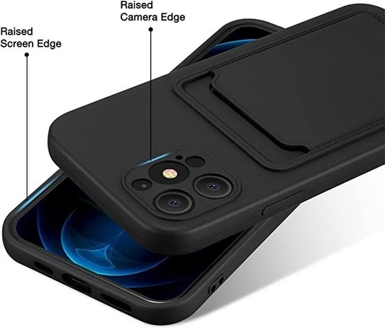 ShieldCase® ShieldCase iPhone 13 Pro Max Backcover Case mit Kartenhalter (Schwarz)