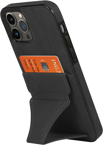 ShieldCase® ShieldCase iPhone 11 Pro Lederhülle mit Ständer und Kartenhalter (Schwarz) ShieldCase® ShieldCase iPhone 11 Pro Lederhülle mit Ständer und Kartenhalter (Schwarz)
