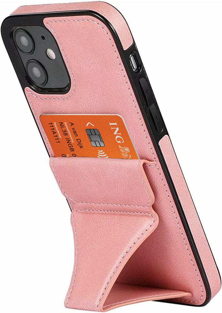 ShieldCase® ShieldCase iPhone 12 Lederhülle mit Ständer und Kartenhalter (Pink) ShieldCase® ShieldCase iPhone 12 Lederhülle mit Ständer und Kartenhalter (Pink)