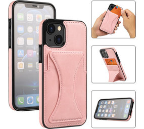 ShieldCase® iPhone 13 Mini-Lederhülle mit Ständer und Kartenhalter (Rosa) ShieldCase® iPhone 13 Mini-Lederhülle mit Ständer und Kartenhalter (Rosa)