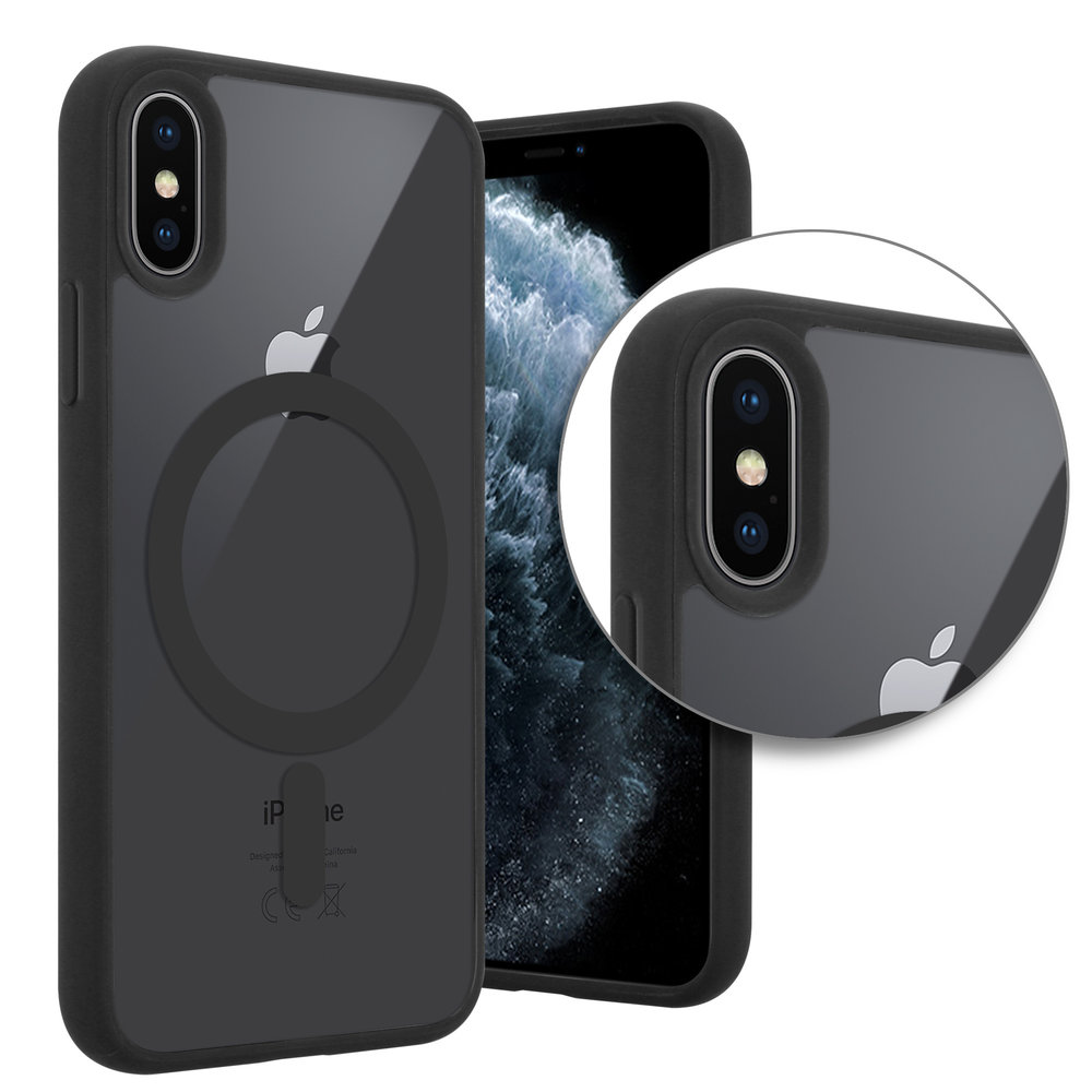 ShieldCase® ShieldCase iPhone X Magsafe Hülle Transparenter farbiger Rand (Schwarz) ShieldCase® ShieldCase iPhone X Magsafe Hülle Transparenter farbiger Rand (Schwarz)