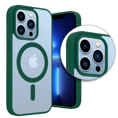 ShieldCase® ShieldCase iPhone 13 Pro Magsafe Hülle Transparent farbiger Rand (Grün) ShieldCase® ShieldCase iPhone 13 Pro Magsafe Hülle Transparent farbiger Rand (Grün)