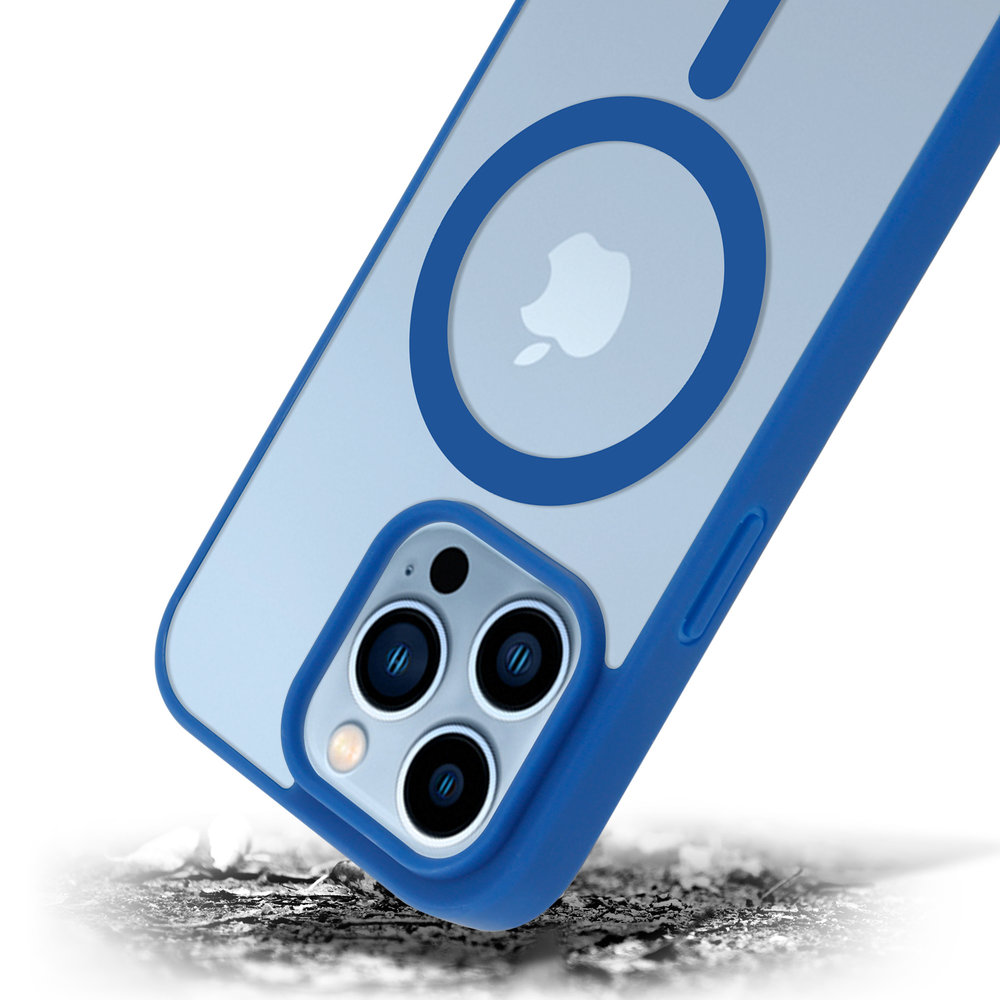 ShieldCase® ShieldCase iPhone 13 Pro Magsafe Hülle Transparenter farbiger Rand (Blau) ShieldCase® ShieldCase iPhone 13 Pro Magsafe Hülle Transparenter farbiger Rand (Blau)