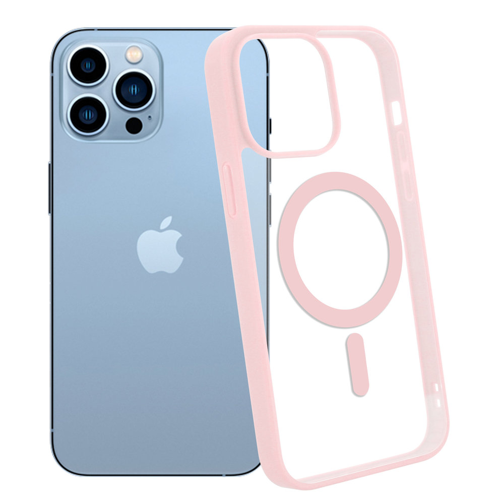 ShieldCase® ShieldCase iPhone 13 Pro Max Magsafe Hülle Transparenter farbiger Rand (Rosa) ShieldCase® ShieldCase iPhone 13 Pro Max Magsafe Hülle Transparenter farbiger Rand (Rosa)