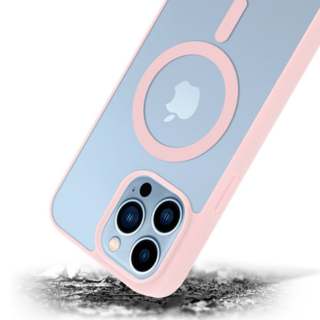 ShieldCase® ShieldCase iPhone 13 Pro Max Magsafe Hülle Transparenter farbiger Rand (Rosa) ShieldCase® ShieldCase iPhone 13 Pro Max Magsafe Hülle Transparenter farbiger Rand (Rosa)