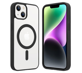 ShieldCase® iPhone 14 Magsafe Hülle Transparenter farbiger Rand (Schwarz) ShieldCase® iPhone 14 Magsafe Hülle Transparenter farbiger Rand (Schwarz)