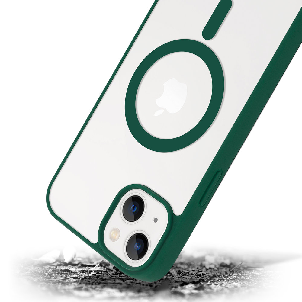 ShieldCase® ShieldCase iPhone 14 Plus Magsafe Hülle Transparenter farbiger Rand (Grün) ShieldCase® ShieldCase iPhone 14 Plus Magsafe Hülle Transparenter farbiger Rand (Grün)