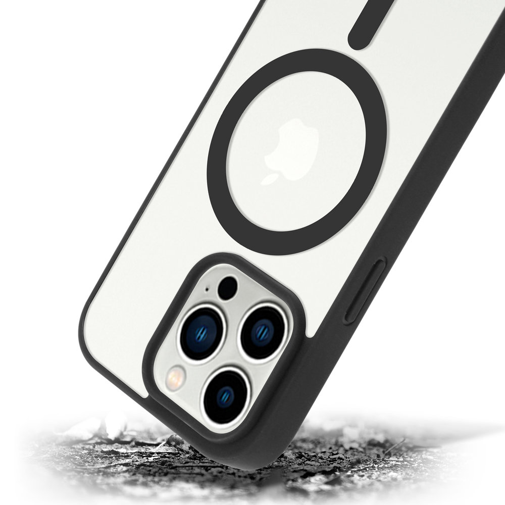 ShieldCase® ShieldCase iPhone 14 Pro Magsafe Hülle Transparenter farbiger Rand (Schwarz) ShieldCase® ShieldCase iPhone 14 Pro Magsafe Hülle Transparenter farbiger Rand (Schwarz)