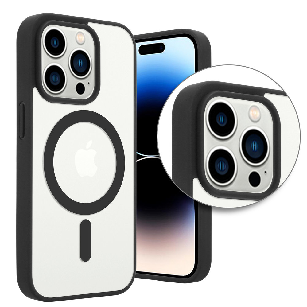 ShieldCase® ShieldCase iPhone 14 Pro Magsafe Hülle Transparenter farbiger Rand (Schwarz) ShieldCase® ShieldCase iPhone 14 Pro Magsafe Hülle Transparenter farbiger Rand (Schwarz)