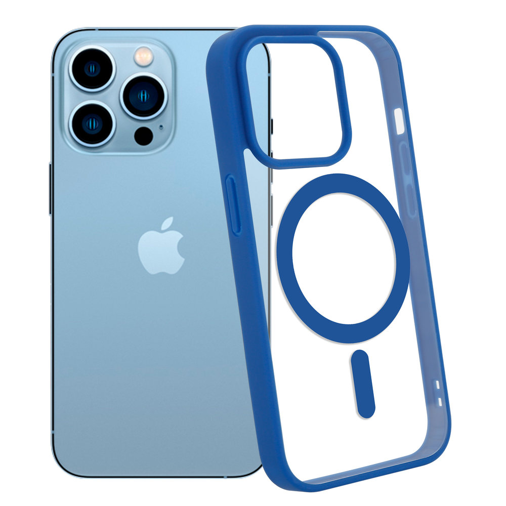 ShieldCase® ShieldCase iPhone 14 Pro Magsafe Hülle Transparenter farbiger Rand (Blau) ShieldCase® ShieldCase iPhone 14 Pro Magsafe Hülle Transparenter farbiger Rand (Blau)