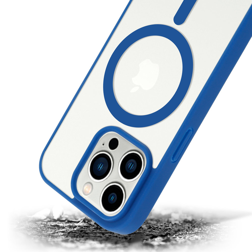 ShieldCase® ShieldCase iPhone 14 Pro Magsafe Hülle Transparenter farbiger Rand (Blau) ShieldCase® ShieldCase iPhone 14 Pro Magsafe Hülle Transparenter farbiger Rand (Blau)