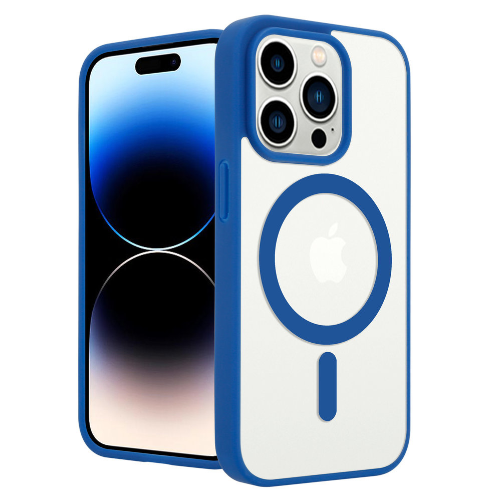 ShieldCase® ShieldCase iPhone 14 Pro Magsafe Hülle Transparenter farbiger Rand (Blau) ShieldCase® ShieldCase iPhone 14 Pro Magsafe Hülle Transparenter farbiger Rand (Blau)