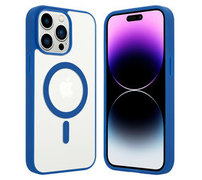 ShieldCase® iPhone 14 Pro Max Magsafe Hülle Transparenter farbiger Rand (Blau) ShieldCase® iPhone 14 Pro Max Magsafe Hülle Transparenter farbiger Rand (Blau)
