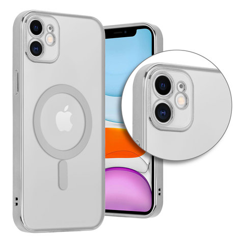 ShieldCase® ShieldCase iPhone 11 Hülle Transparent Magsafe Metallbeschichtung (Silber) ShieldCase® ShieldCase iPhone 11 Hülle Transparent Magsafe Metallbeschichtung (Silber)