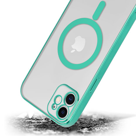 ShieldCase® ShieldCase iPhone 11 Hülle Transparent Magsafe Metallbeschichtung (Grün)
