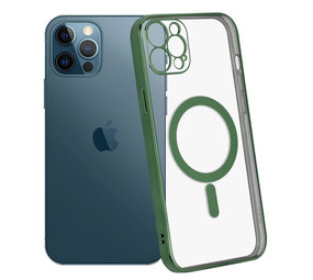 ShieldCase® iPhone 11 Pro Hülle Transparent Magsafe Metallbeschichtung (Dunkelgrün)