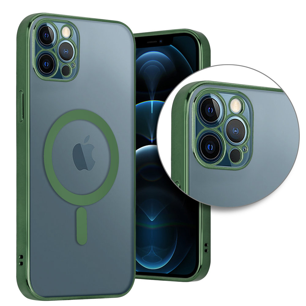 ShieldCase® ShieldCase iPhone 12 Pro Max Hülle Transparent Magsafe Metallbeschichtung (Dunkelgrün) ShieldCase® ShieldCase iPhone 12 Pro Max Hülle Transparent Magsafe Metallbeschichtung (Dunkelgrün)