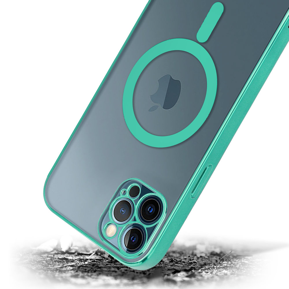 ShieldCase® ShieldCase iPhone 12 Pro Max Hülle Transparent Magsafe Metallbeschichtung (Grün) ShieldCase® ShieldCase iPhone 12 Pro Max Hülle Transparent Magsafe Metallbeschichtung (Grün)