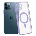 ShieldCase® ShieldCase iPhone 12 Pro Max Hülle Transparent Magsafe Metallbeschichtung (Lila)