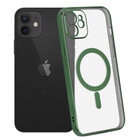 ShieldCase® ShieldCase iPhone 12 Hülle Transparent Magsafe Metallbeschichtung (Dunkelgrün)