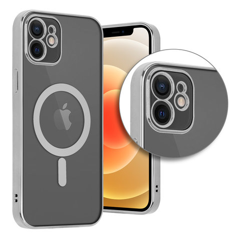 ShieldCase® ShieldCase iPhone 12 Hülle Transparent Magsafe Metallbeschichtung (Silber) ShieldCase® ShieldCase iPhone 12 Hülle Transparent Magsafe Metallbeschichtung (Silber)