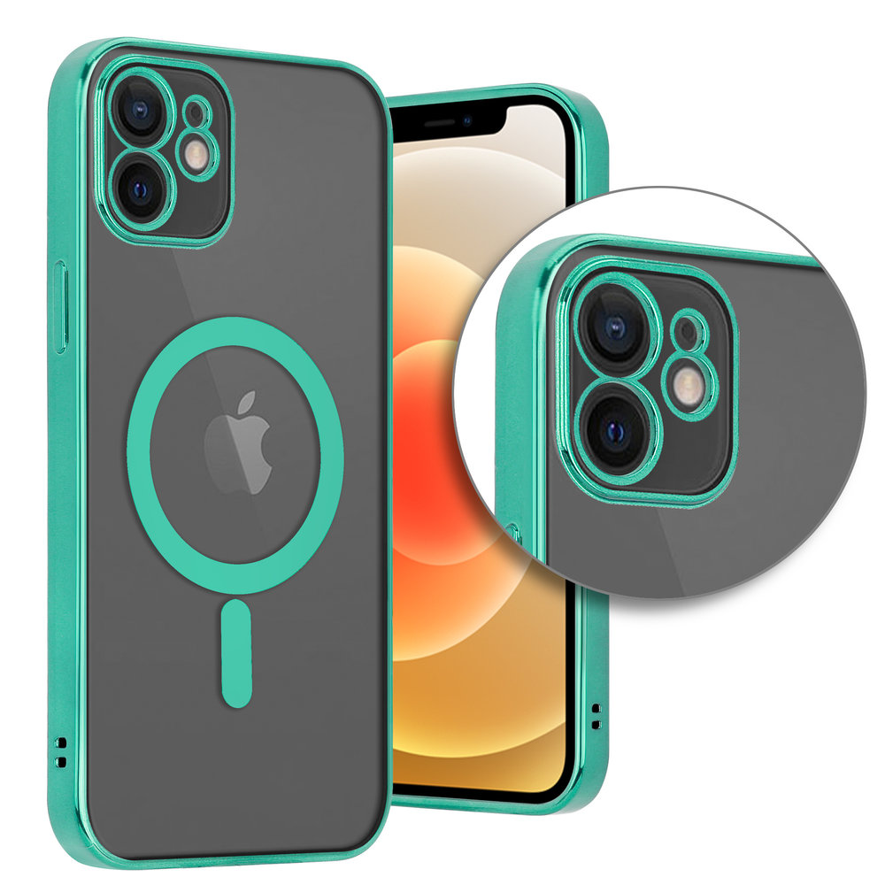 ShieldCase® ShieldCase iPhone 12 Hülle Transparent Magsafe Metallbeschichtung (Grün) ShieldCase® ShieldCase iPhone 12 Hülle Transparent Magsafe Metallbeschichtung (Grün)