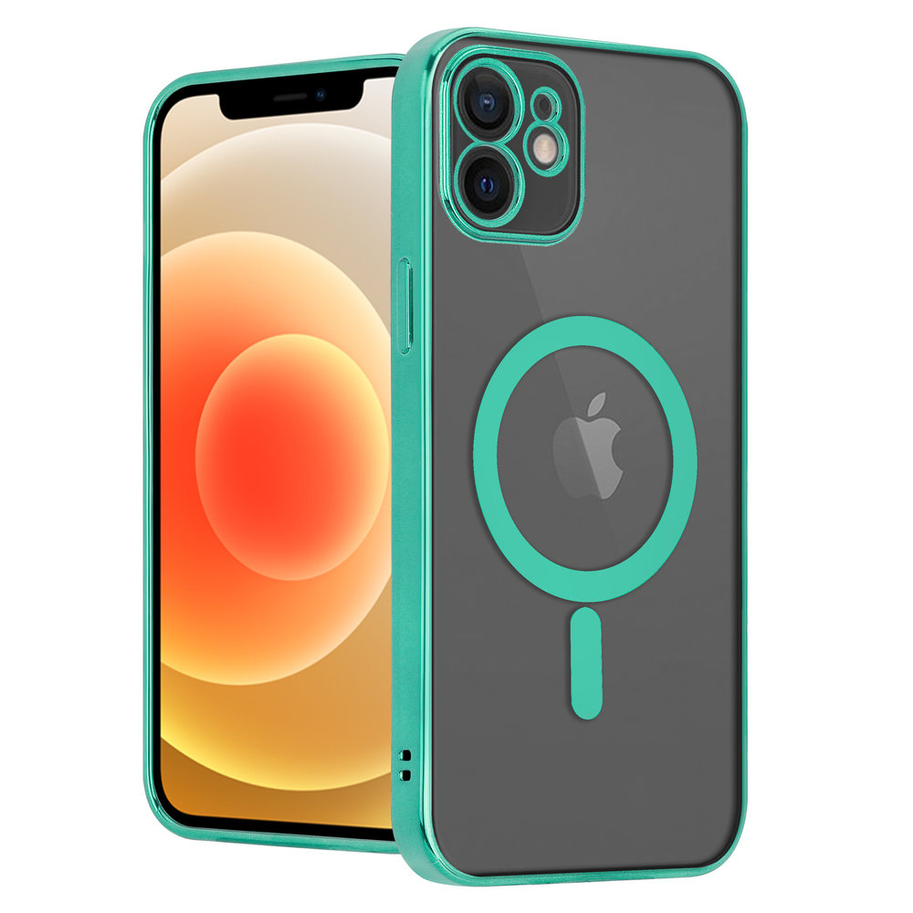 ShieldCase® ShieldCase iPhone 12 Hülle Transparent Magsafe Metallbeschichtung (Grün) ShieldCase® ShieldCase iPhone 12 Hülle Transparent Magsafe Metallbeschichtung (Grün)