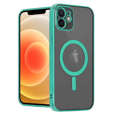 ShieldCase® ShieldCase iPhone 12 Hülle Transparent Magsafe Metallbeschichtung (Grün) ShieldCase® ShieldCase iPhone 12 Hülle Transparent Magsafe Metallbeschichtung (Grün)