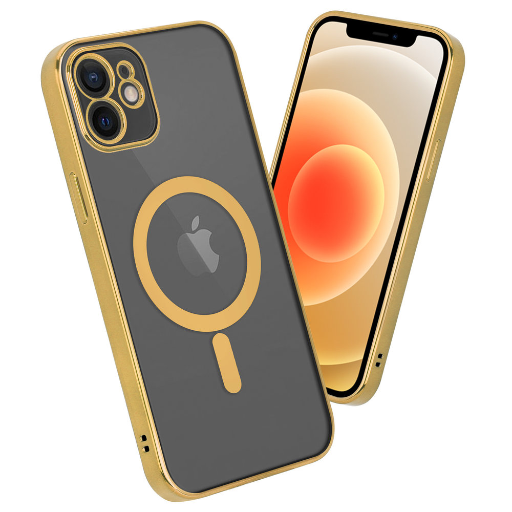 ShieldCase® ShieldCase iPhone 12 Hülle Transparent Magsafe Metallbeschichtung (Gold)