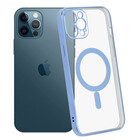 ShieldCase® ShieldCase iPhone 12 Pro Hülle Transparent Magsafe Metallbeschichtung (Blau)