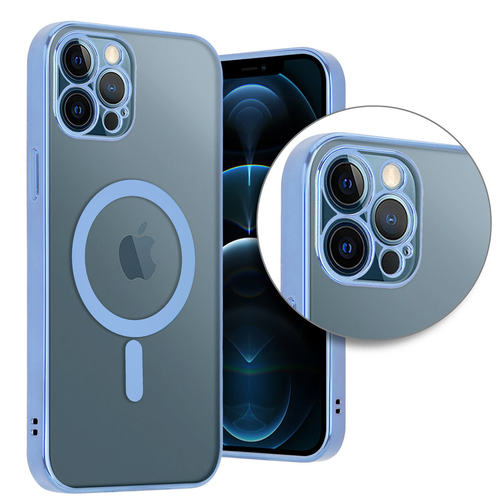 ShieldCase® ShieldCase iPhone 12 Pro Hülle Transparent Magsafe Metallbeschichtung (Blau) ShieldCase® ShieldCase iPhone 12 Pro Hülle Transparent Magsafe Metallbeschichtung (Blau)