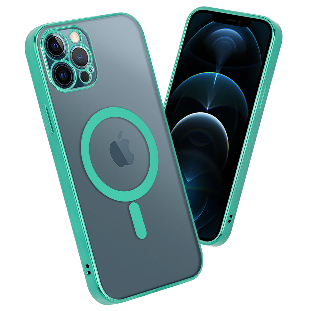 ShieldCase® ShieldCase iPhone 12 Pro Hülle Transparent Magsafe Metallbeschichtung (Grün)