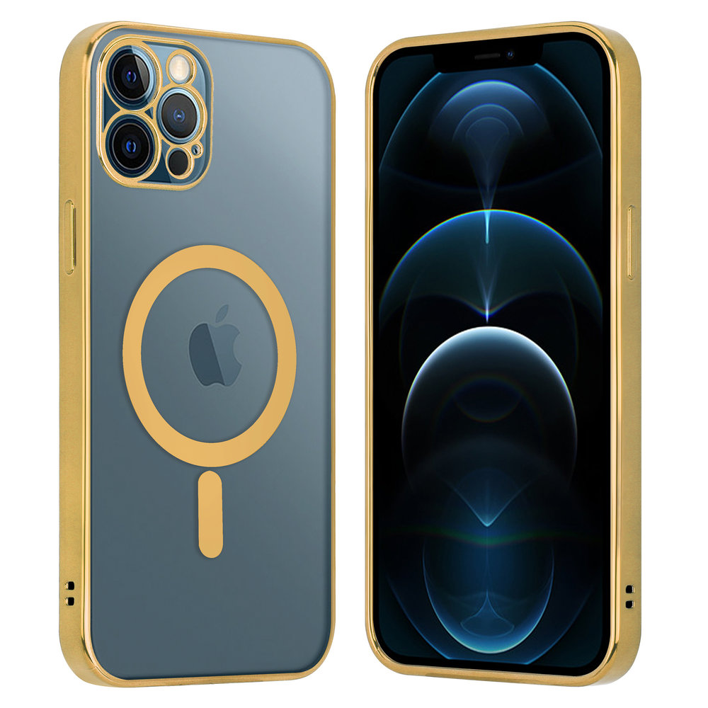 ShieldCase® ShieldCase iPhone 12 Pro Hülle Transparent Magsafe Metallbeschichtung (Gold) ShieldCase® ShieldCase iPhone 12 Pro Hülle Transparent Magsafe Metallbeschichtung (Gold)