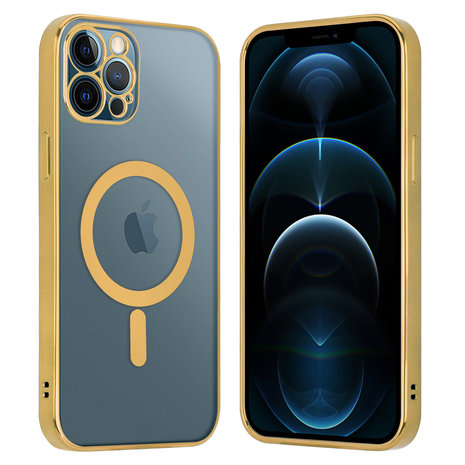 ShieldCase® ShieldCase iPhone 12 Pro Hülle Transparent Magsafe Metallbeschichtung (Gold) ShieldCase® ShieldCase iPhone 12 Pro Hülle Transparent Magsafe Metallbeschichtung (Gold)