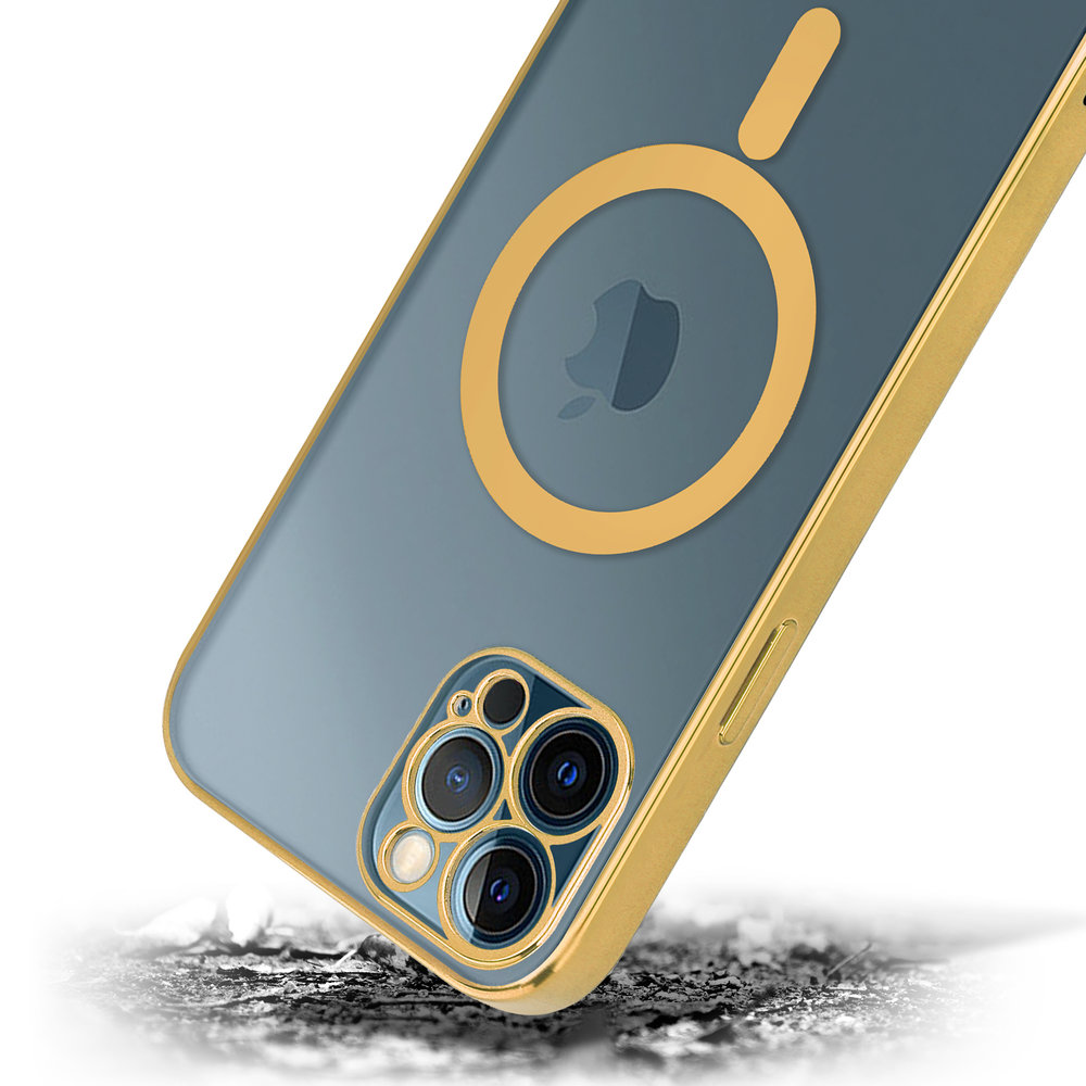 ShieldCase® ShieldCase iPhone 12 Pro Hülle Transparent Magsafe Metallbeschichtung (Gold) ShieldCase® ShieldCase iPhone 12 Pro Hülle Transparent Magsafe Metallbeschichtung (Gold)