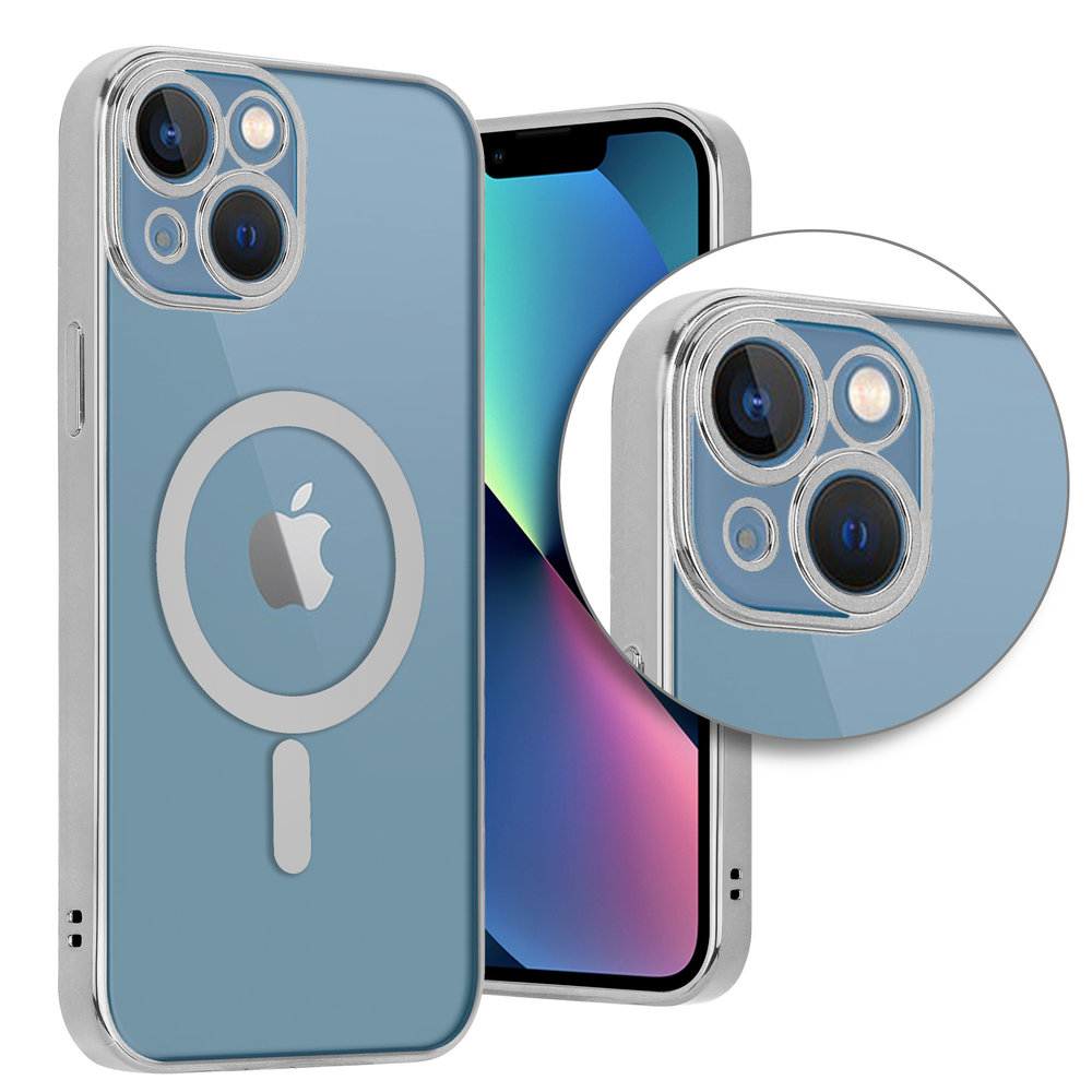 ShieldCase® ShieldCase iPhone 13 Hülle Transparent Magsafe Metallbeschichtung (Silber) ShieldCase® ShieldCase iPhone 13 Hülle Transparent Magsafe Metallbeschichtung (Silber)