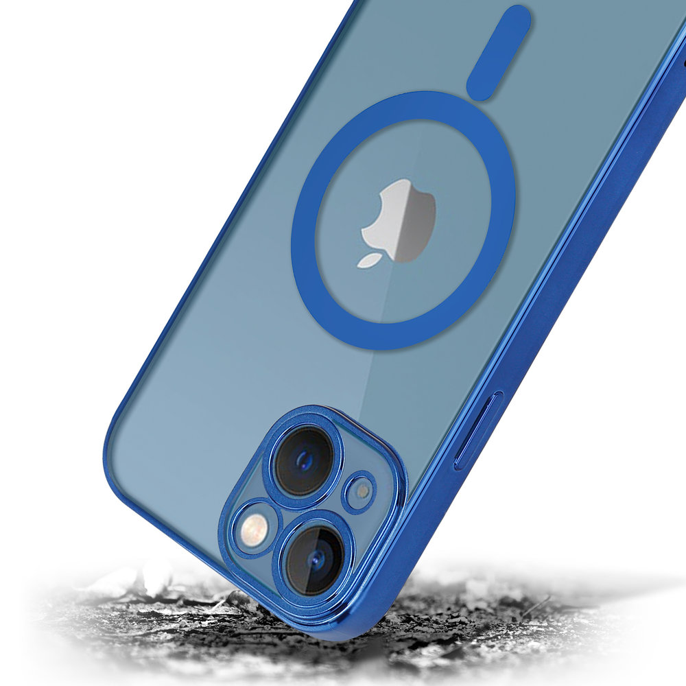 ShieldCase® ShieldCase iPhone 13 Hülle Transparent Magsafe Metallbeschichtung (Dunkelblau) ShieldCase® ShieldCase iPhone 13 Hülle Transparent Magsafe Metallbeschichtung (Dunkelblau)