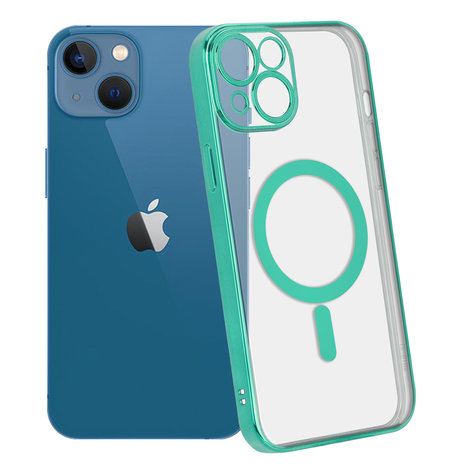 ShieldCase® ShieldCase iPhone 13 Hülle Transparent Magsafe Metallbeschichtung (Grün) ShieldCase® ShieldCase iPhone 13 Hülle Transparent Magsafe Metallbeschichtung (Grün)