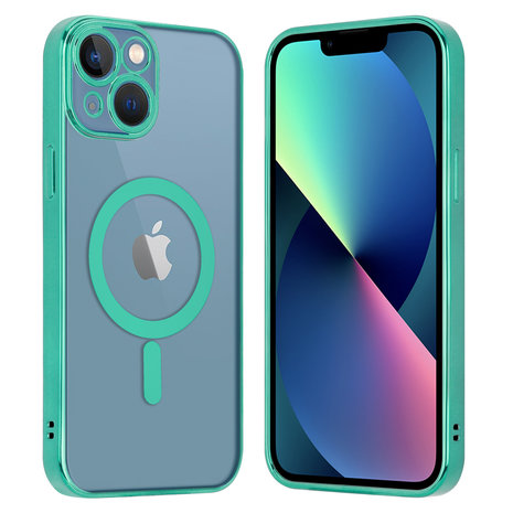 ShieldCase® ShieldCase iPhone 13 Hülle Transparent Magsafe Metallbeschichtung (Grün) ShieldCase® ShieldCase iPhone 13 Hülle Transparent Magsafe Metallbeschichtung (Grün)