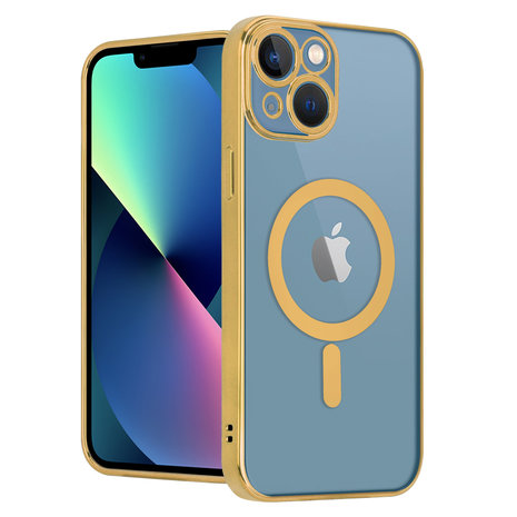 ShieldCase® ShieldCase iPhone 13 Hülle Transparent Magsafe Metallbeschichtung (Gold) ShieldCase® ShieldCase iPhone 13 Hülle Transparent Magsafe Metallbeschichtung (Gold)