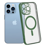 ShieldCase® iPhone 13 Pro Hülle Transparente Magsafe Metallbeschichtung (Dunkelgrün)