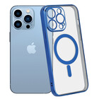 ShieldCase® ShieldCase iPhone 13 Pro Hülle Transparent Magsafe Metallbeschichtung (Dunkelblau)