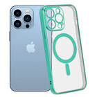 ShieldCase® ShieldCase iPhone 13 Pro Hülle Transparent Magsafe Metallbeschichtung (Grün)