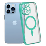 ShieldCase® iPhone 13 Pro Hülle Transparent Magsafe Metallbeschichtung (Grün)