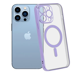 ShieldCase® iPhone 13 Pro Hülle Transparent Magsafe Metallbeschichtung (Lila)