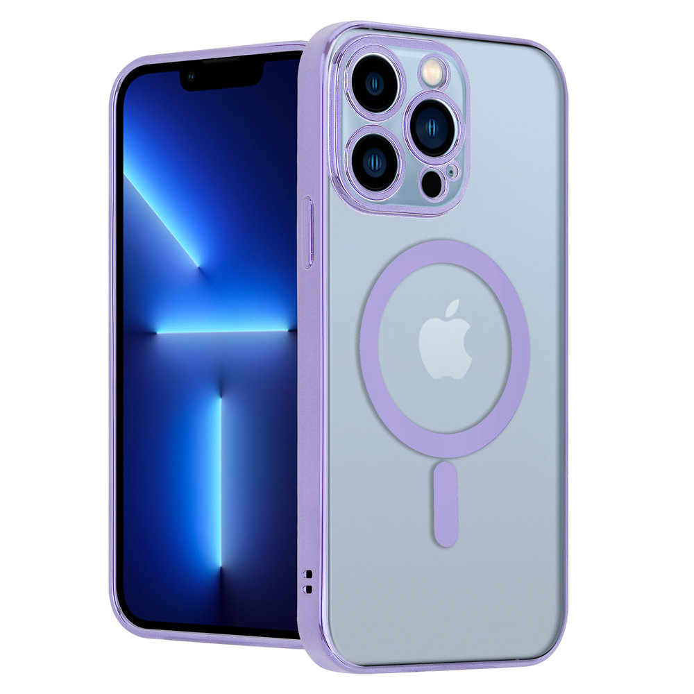 ShieldCase® ShieldCase iPhone 13 Pro Hülle Transparent Magsafe Metallbeschichtung (Lila) ShieldCase® ShieldCase iPhone 13 Pro Hülle Transparent Magsafe Metallbeschichtung (Lila)