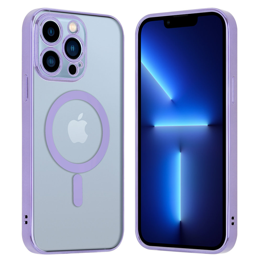 ShieldCase® ShieldCase iPhone 13 Pro Hülle Transparent Magsafe Metallbeschichtung (Lila) ShieldCase® ShieldCase iPhone 13 Pro Hülle Transparent Magsafe Metallbeschichtung (Lila)